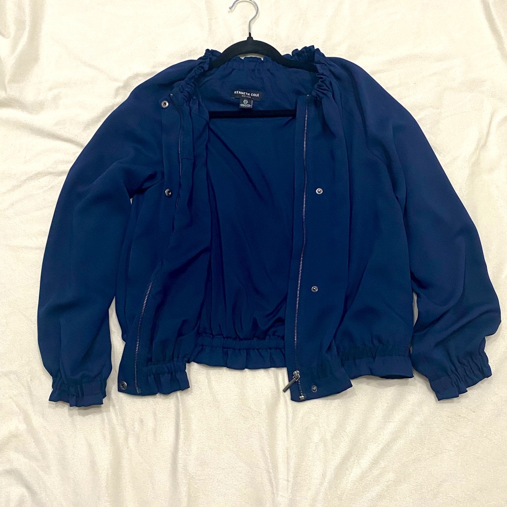 Kenneth Cole New York Woman’s Indigo Poly Jacket